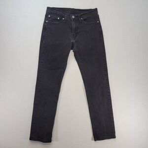 Levis 511‎ Jeans Mens 29x30 Black Slim Straight Dark Wash Mid Rise Stretch Denim